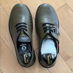 Dr. Martens AAPE 1461 Olive Shoes